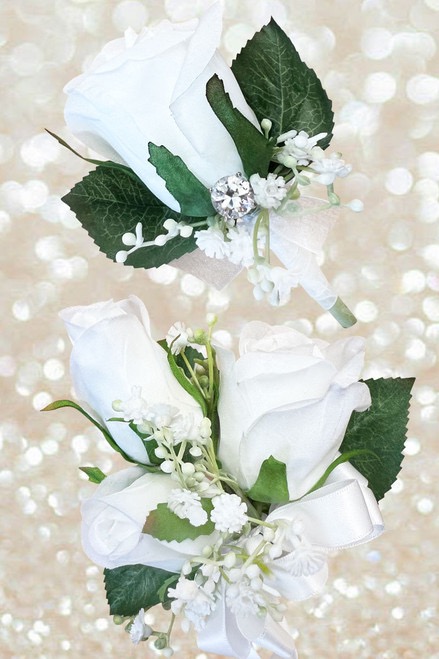 corsage for white prom dress Amazon.com: Rinlong White Orchid Corsage and Boutonniere Set for Prom Homecoming