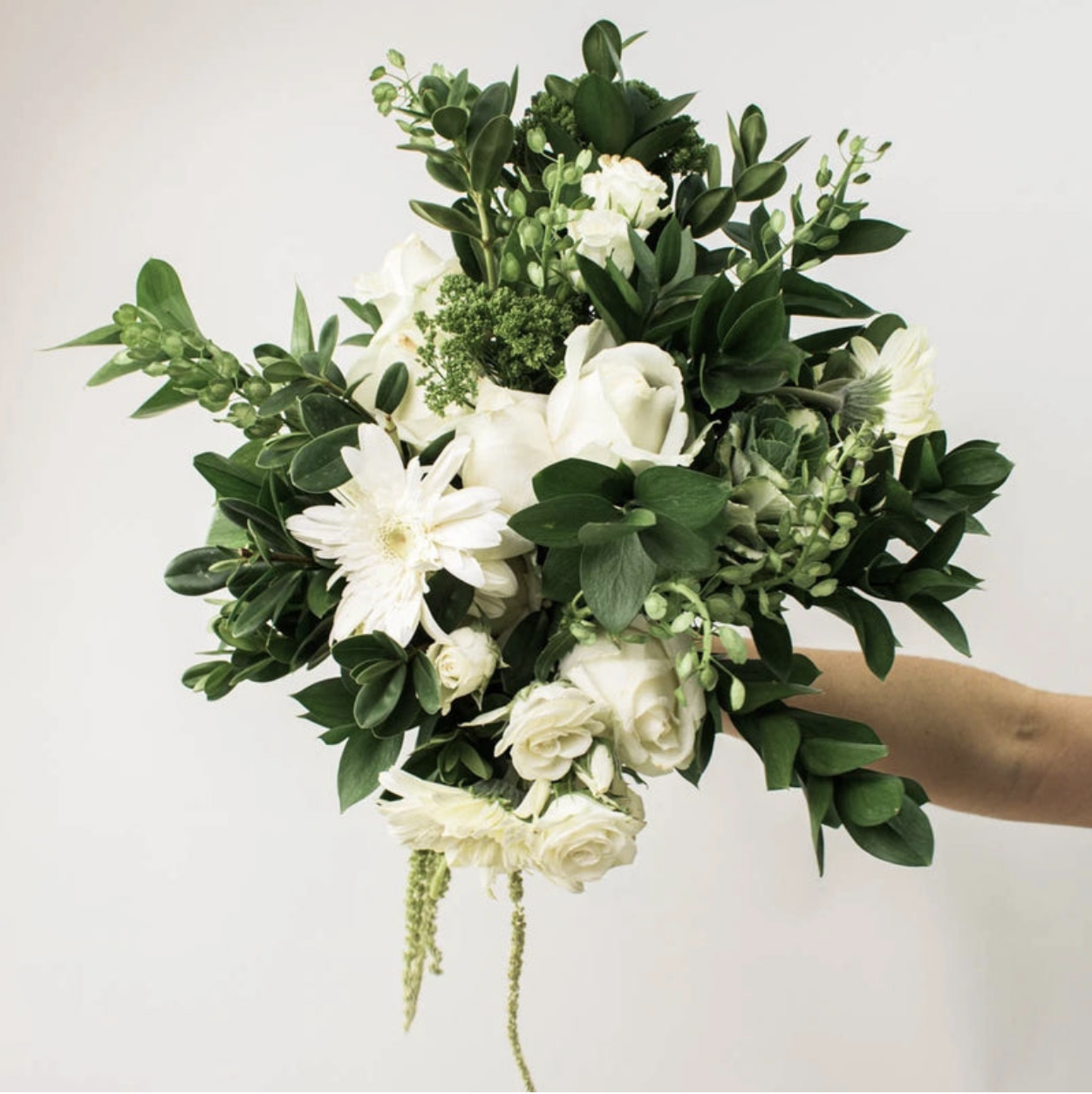 Enchanted White Wedding Flower Centerpiece