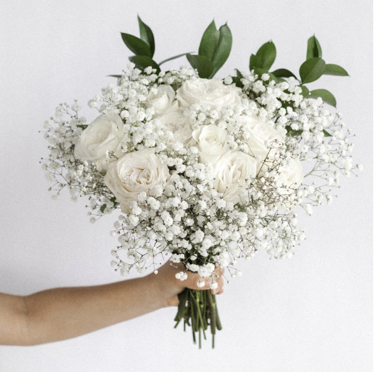 White Wedding Bells Flower Centerpiece